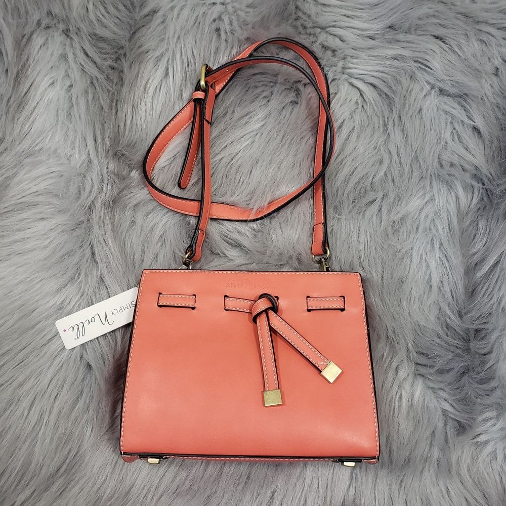 Simply Noelle NWT all‎ tied up crossbody Caribbean purse in color Flamingo